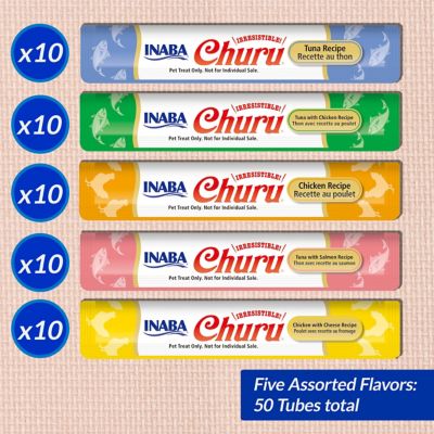 Image showing  Churu Tuna and Chicken Variety Lickable, Creamy Puree Cat Treats, 50 ct.