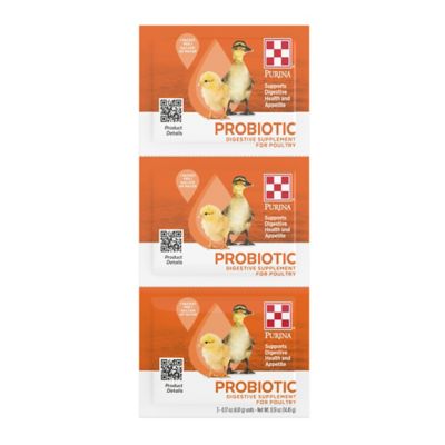 Purina Probiotic Digestive Supplement for Poultry, 3 x 0.17 oz. packets