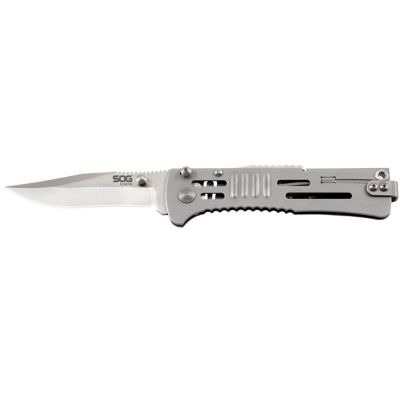 SOG 3.18 in. Slimjim Folding Knife, Satin -  SJ31-CP
