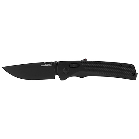 SOG 3.45 in. Flash AT Straight Blade Folding Knife, Blackout