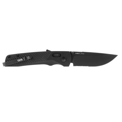 Image showing  3.45 in. Flash AT Partially Serrated Blade Folding Knife, Blackout