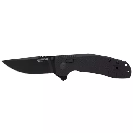 SOG 3.39" Tac XR Straight Blade Folding Knife Blackout Knives