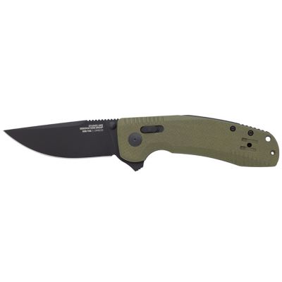 SOG 3.39 in. Tac XR Straight Blade Folding Knife, Odg