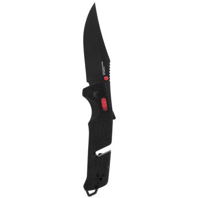 Image showing  3.7 in. Trident AT Straight Blade Folding Knife, Red/Black
