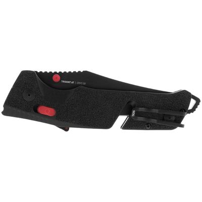 Image showing  3.7 in. Trident AT Partially Serrated Blade Folding Knife, Red/Black