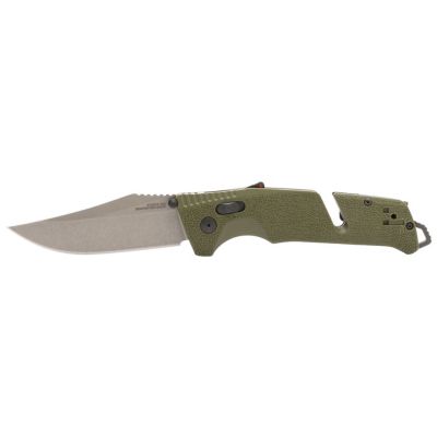 SOG 3.7 in. Trident AT Folding Knife, Straight Blade, Odg