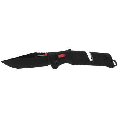 SOG 3.7 in. Trident AT Folding Knife, Tanto Blade, Red/Black