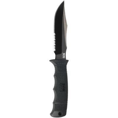 Image showing  4.85 in. Seal Pup Elite Partially Serrated Fixed Blade Knife with Kydex Sheath