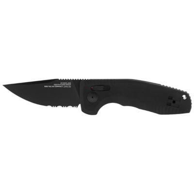 SOG Sog-Tac Au Compact Folding Knife - Partially Serrated - Black, SOG-15-38-08-57