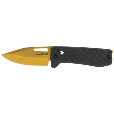 SOG 2.8 in. Ultra XR Folding Knife, Carbon & Gold