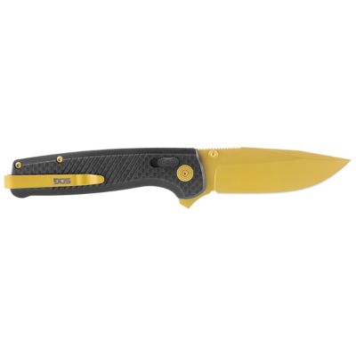 Image showing  2.95 in. Terminus XR LTE Folding Knife, Carbon/Gold