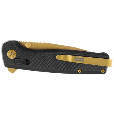 Image showing  2.95 in. Terminus XR LTE Folding Knife, Carbon/Gold