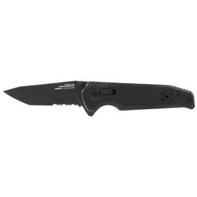 SOG 3.36 in. Vision XR Partially Serrated Blade Folding Knife, Black