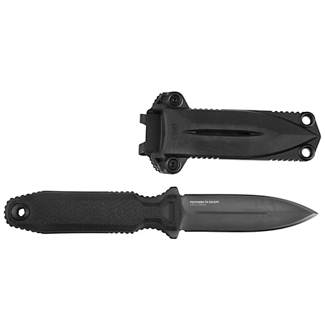 SOG 3.41 in. Pentagon FX Covert Folding Knife, Blackout