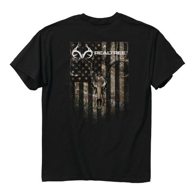 Buck Wear Men's RT Skull and Stripes T-Shirt