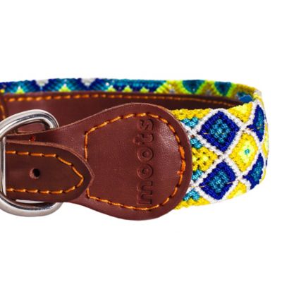 Image showing  Root Hand-Knitted Leather Pet Collar