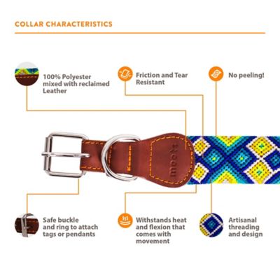 Image showing  Root Hand-Knitted Leather Pet Collar