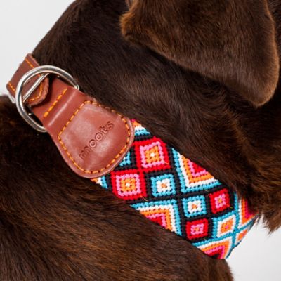 Image showing  Root Hand-Knitted Leather Pet Collar, Large