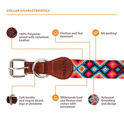 Image showing  Root Hand-Knitted Leather Pet Collar, Large