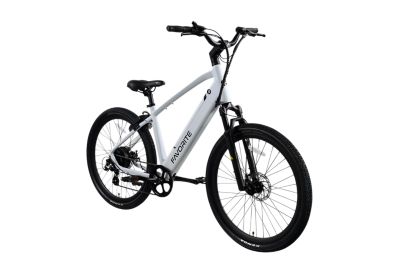 Image showing  Unisex 7-Gear Hybrid XR Electric Bike, White