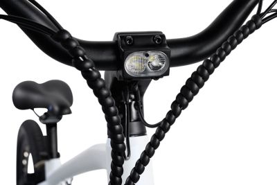 Image showing  Unisex 7-Gear Hybrid XR Electric Bike, White