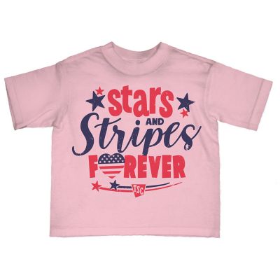 Tractor Supply Girls' Stars and Stripes Forever V2 Crew Neck Short-Sleeve T-Shirt