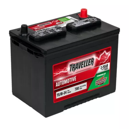 Traveler powered by an interstate automobile battery group size 24 BCI 700 CCA Automotive Batteries