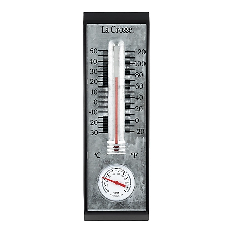 La Crosse Metal Thermometer and Hygrometer