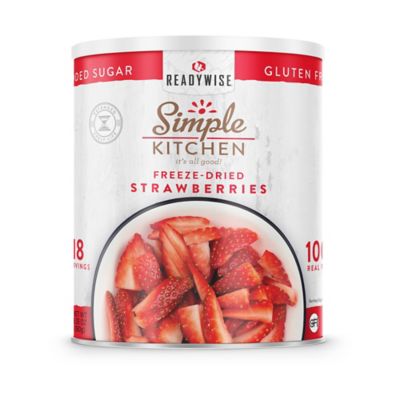 ReadyWise Simple Kitchen Freeze-Dried Sliced Strawberries, 18 Servings