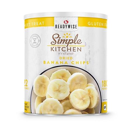 ReadyWise Simple Kitchen Bananas Chips, 22 Servings