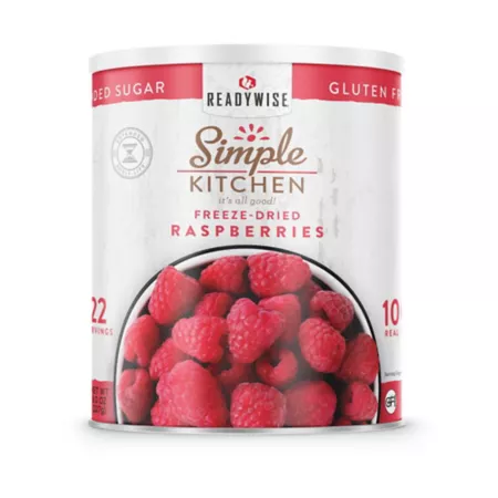 ReadyWise Simple Kitchen Freeze Dried Raspberries 22 Servings Snacks