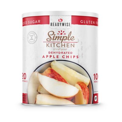 ReadyWise Simple Kitchen Dried Apple Chips, 20 Servings