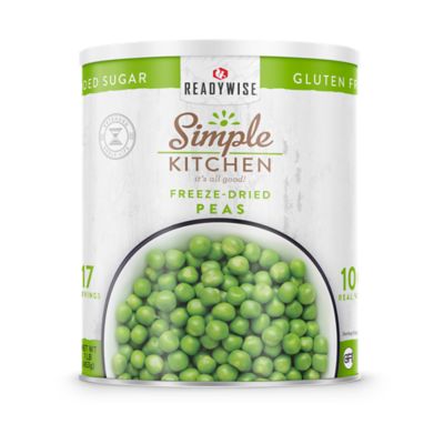 ReadyWise Simple Kitchen Freeze-Dried Peas, 17 Servings