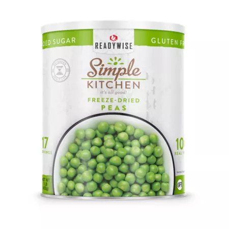 ReadyWise Simple Kitchen Freeze Dried Peas 17 Servings Snacks