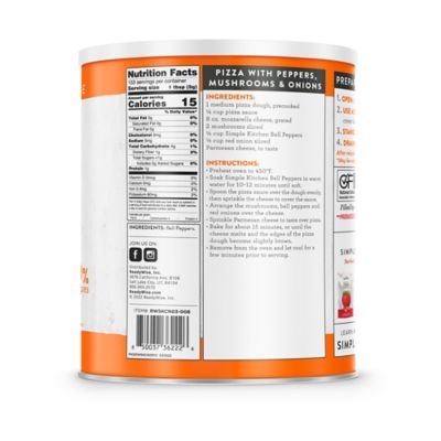 Image showing  Simple Kitchen Dehydrated Red and Green Bell Peppers, 153 Servings