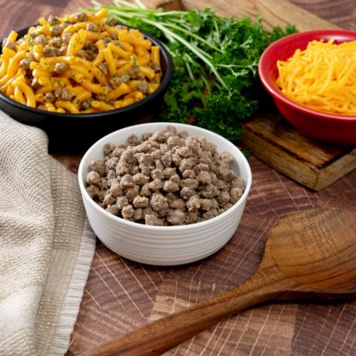 Image showing  Simple Kitchen Freeze-Dried Seasoned Beef Patty Crumbles, 22 Servings