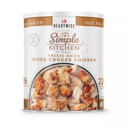 ReadyWise Simple Kitchen Freeze Dried Diced Chicken 16 Servings Snacks