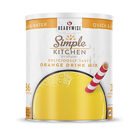 ReadyWise Simple Kitchen Orange Drink Mix, 86 Servings
