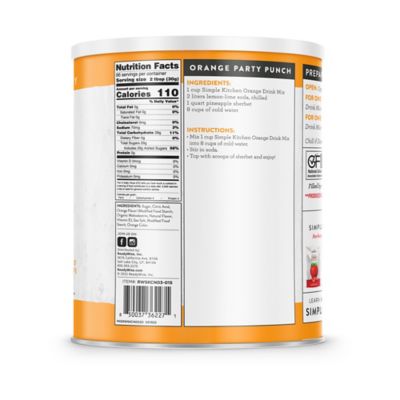 Image showing  Simple Kitchen Orange Drink Mix, 86 Servings