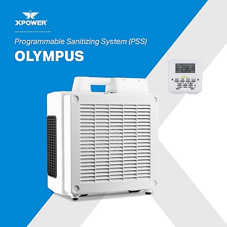 XPOWER Olympus Programmable Sanitizing System, 600 CFM HEPA Air Purifier, Digital Timer
