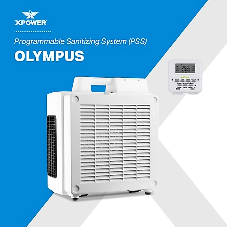 XPOWER Olympus Programmable Sanitizing System, 600 CFM HEPA Air Purifier, Digital Timer