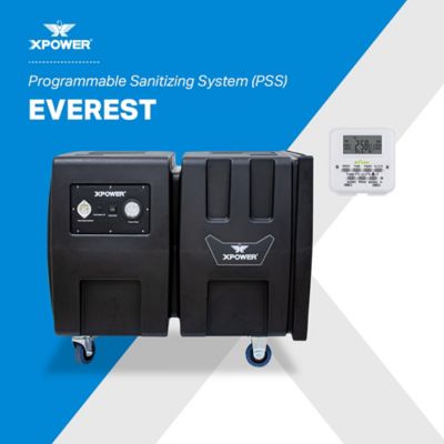XPOWER Everest Programmable Sanitizing System, 2,000 CFM HEPA Air Purifier, Digital Timer