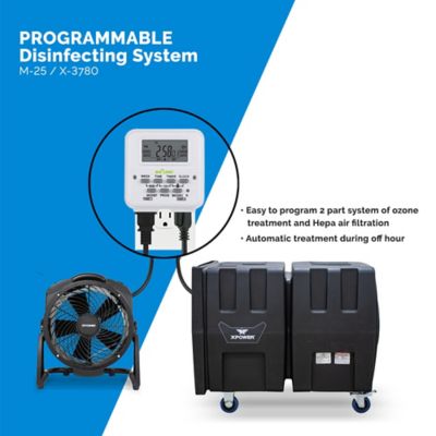Image showing  Everest PLUS Programmable Sanitizing System with HEPA Air Purifier, Air Mover, Ozone and Timer, 3,000 sq. ft.