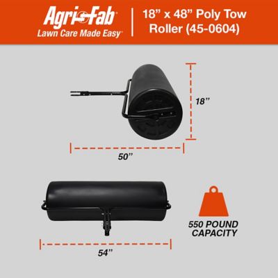 Image showing  Tow-Behind 18 in. x 48 in. Poly Tow Roller