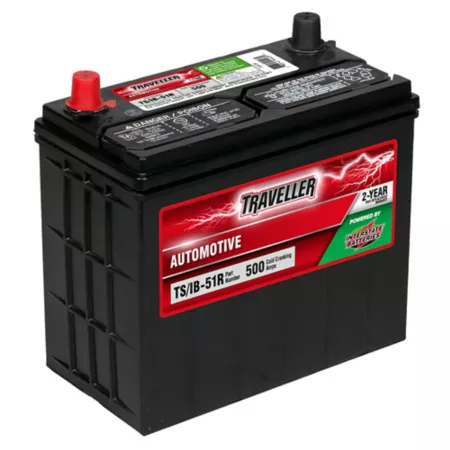 Traveler powered by an interstate automobile battery group size 51R BCI 500 CCA Automotive Batteries