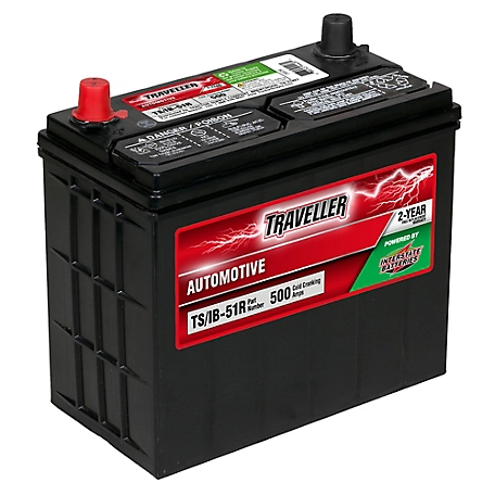 Traveller Powered by Interstate Automotive Battery, 51R BCI Group Size, 500 CCA