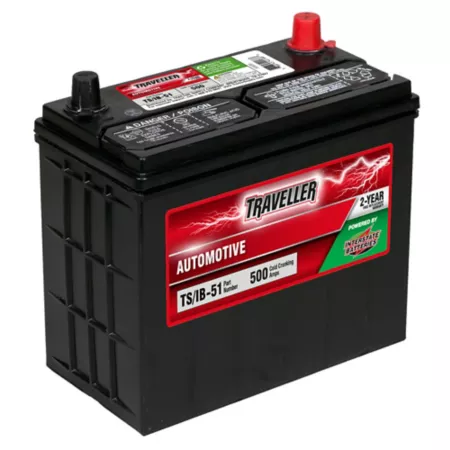 Traveler powered by an interstate automobile battery group size 51 BCI 500 CCA Automotive Batteries