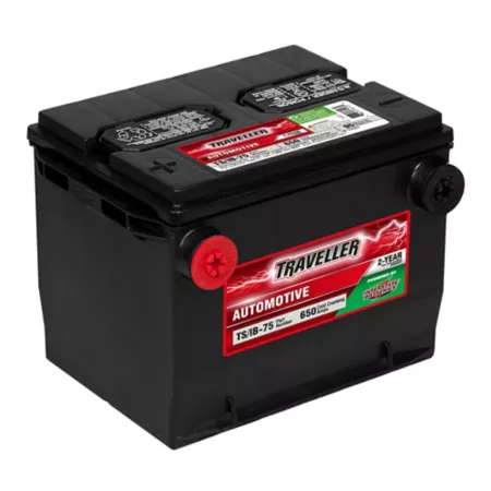 Traveler powered by an interstate automobile battery group size 75 BCI 650 CCA Automotive Batteries