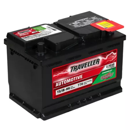 Traveler powered by an interstate automobile battery group size 48 BCI 770 CCA Automotive Batteries