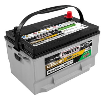 Traveller Powered by Interstate Automotive Battery with AGM Technology, 65 BCI Group Size, 750 CCA